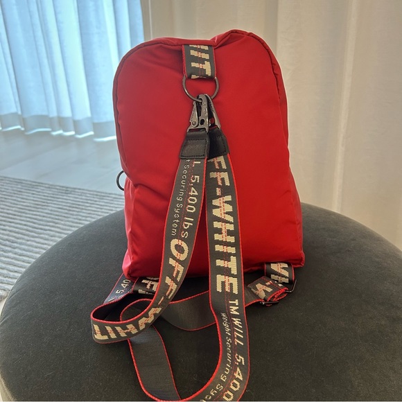 OFF White Mini Red Backpack NWOT - Picture 8 of 8